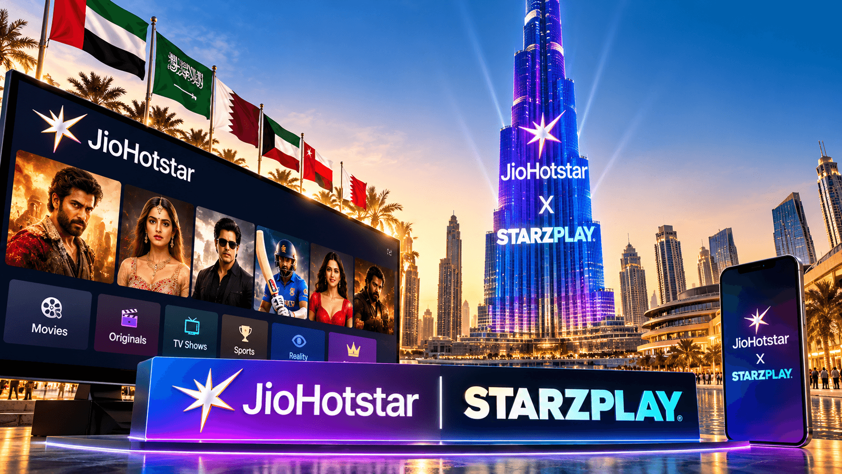UK-કેનેડા બાદ હવે મધ્ય પૂર્વમાં JioHotstar, STARZPLAY સાથે મોટી એન્ટ્રી